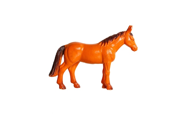 Figurine jouet cheval isolé sur fond blanc