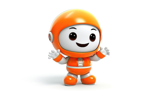 Une figurine lego avec un casque orange dessus