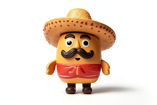 Figurine mexicaine drôle en chapeau sombrero