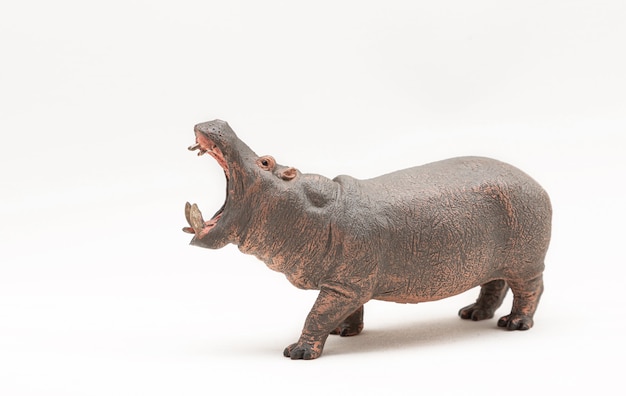 Figurine miniature d'un hippopotame jouet