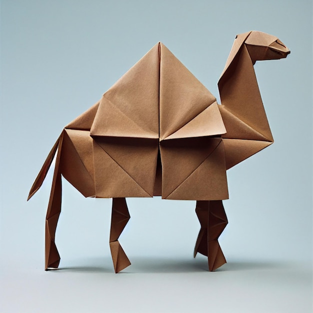 Figurine en papier créatif origami chameau