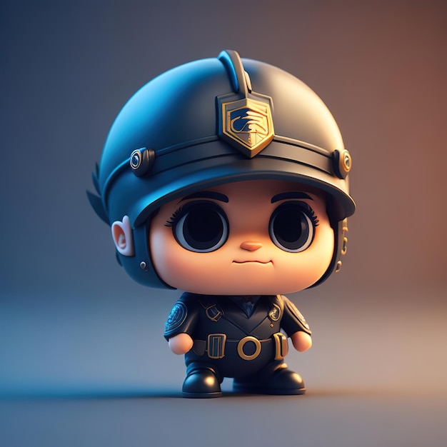 Une figurine d'un policier avec un chapeau.