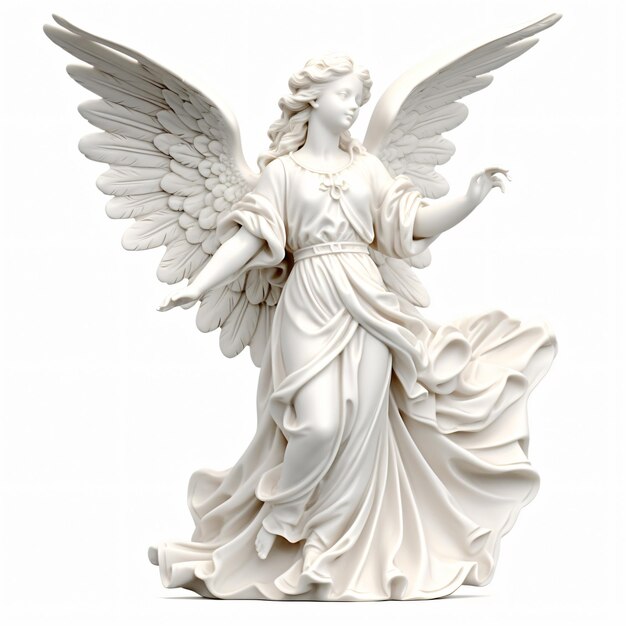 Figurines d'anges Objet isolé sur un fond blanc