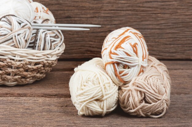 Photo fil de laine à tricoter