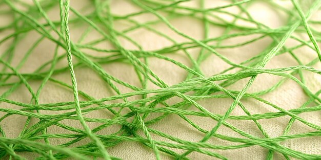 Photo fil vert sur une table avec un fil vert