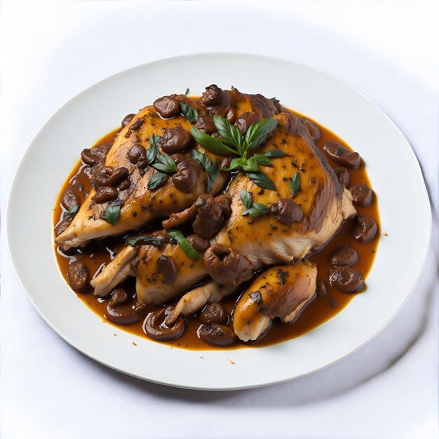 Filets de poulet pochés et sauce aux champignons - Ma cuisine