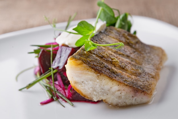 Filet de sandre aux légumes