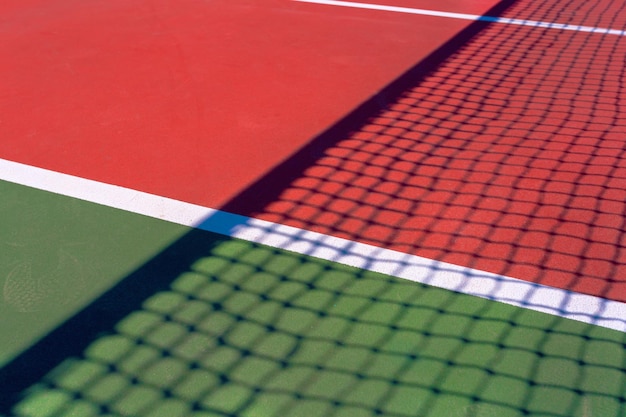 Filet de tennis sur fond de court de tennis
