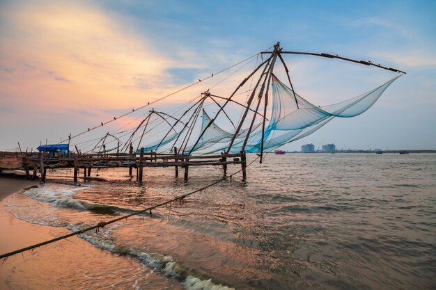 Filets de pêche chinois à Cochin