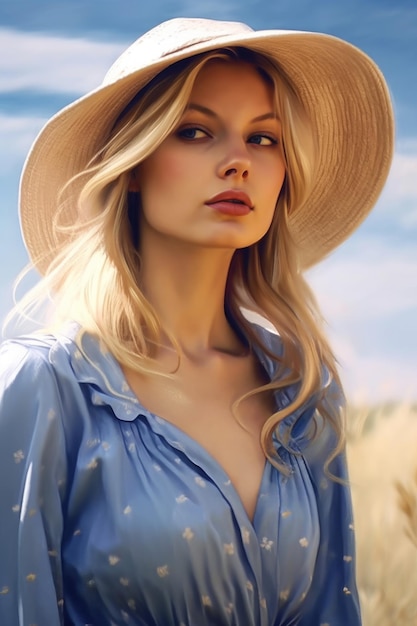 Fille au chapeau