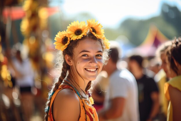 Une fille au festival