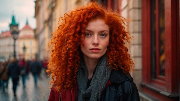 La fille aux cheveux roux à Londres