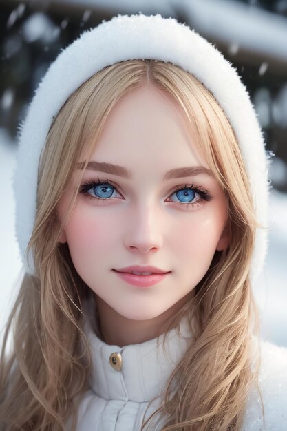 Une fille aux yeux bleus