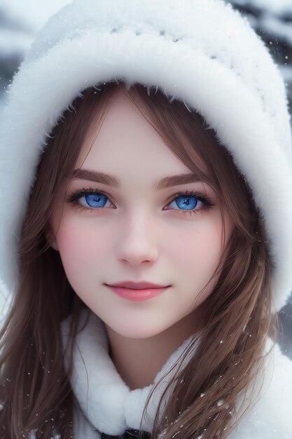 La fille aux yeux bleus