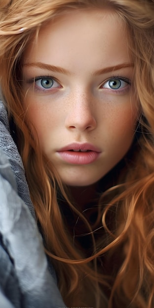 Une fille aux yeux bleus