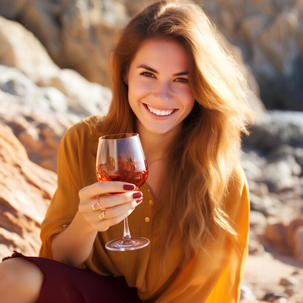 Une fille aux yeux bruns, aux cheveux bruns et aux cheveux blonds.