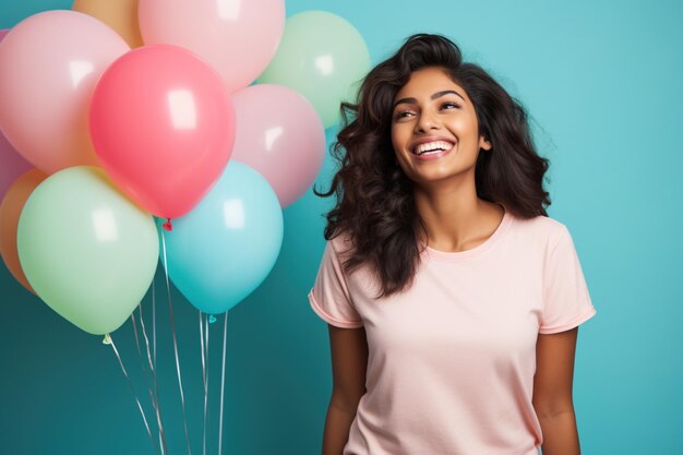 Fille avec des ballons