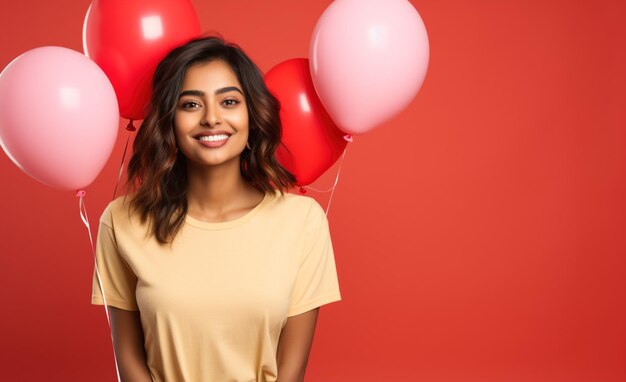 Fille avec des ballons