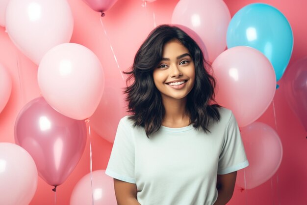 Fille avec des ballons