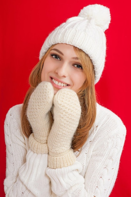 Fille de beauté d'hiver