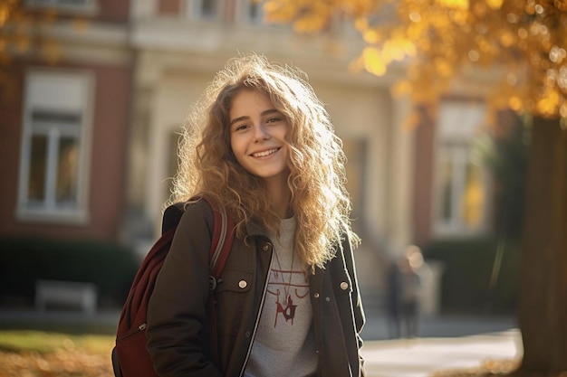 une fille avec une chemise qui dit "n" sur elle