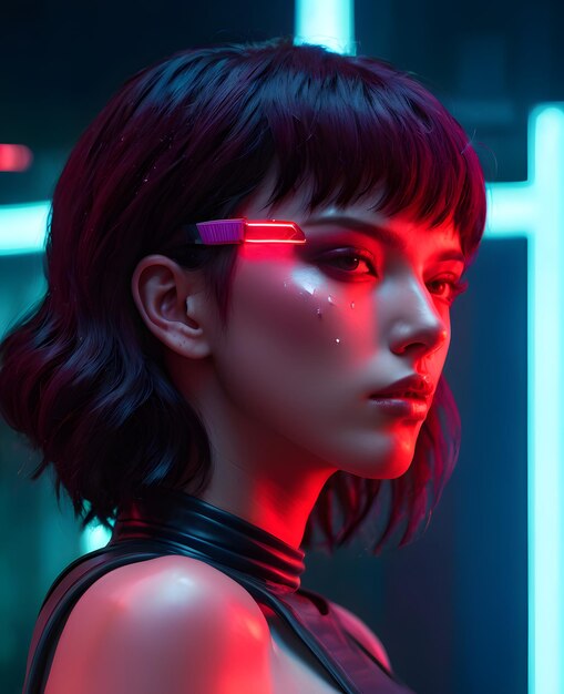 Une fille cyberpunk des années 90