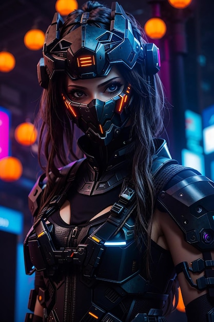 fille cyberpunk belle fullarmored de 3030