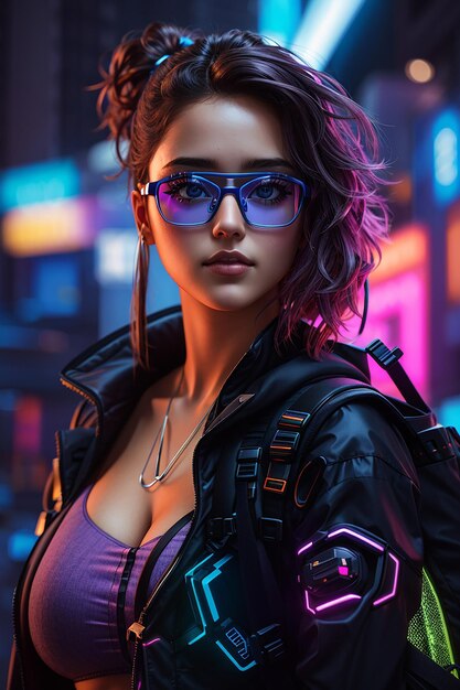 fille cyberpunk belle fullarmored de 3030