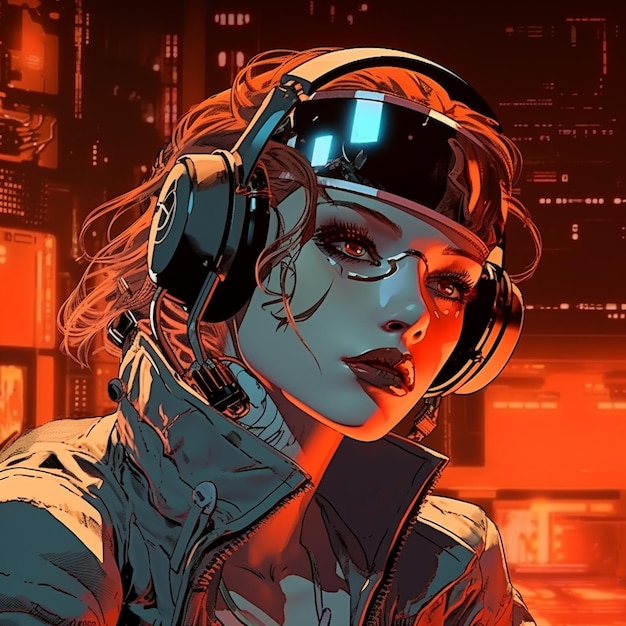 Fille cyberpunk