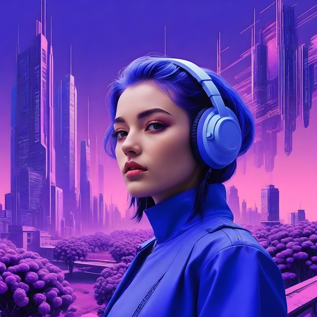 Une fille cyberpunk