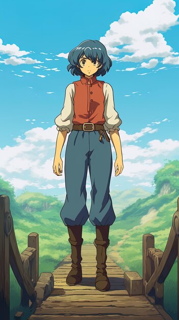 Photo la fille dans l'anime est un personnage de l'annime appelé anime