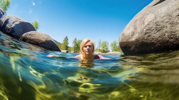 La fille dans le lac.