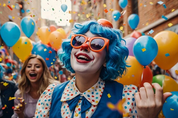 La fille du clown bleu qui siffle