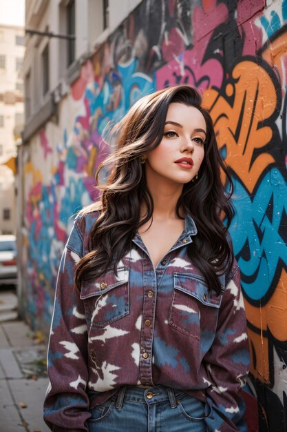 Une fille élégante dans la photographie urbaine de rue