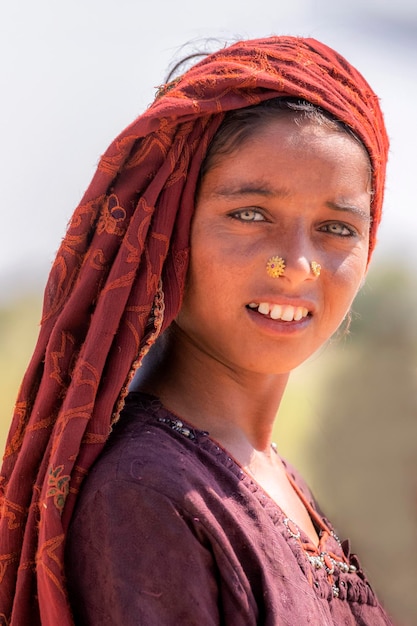 Une fille de l'état du rajasthan