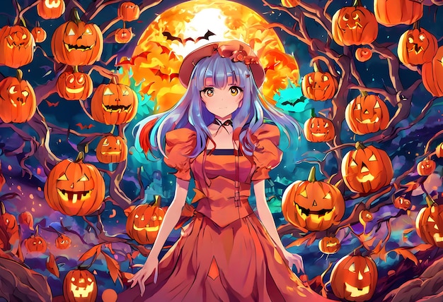 Fille Halloween Anime