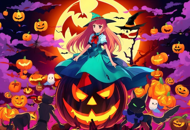 Fille Halloween Anime