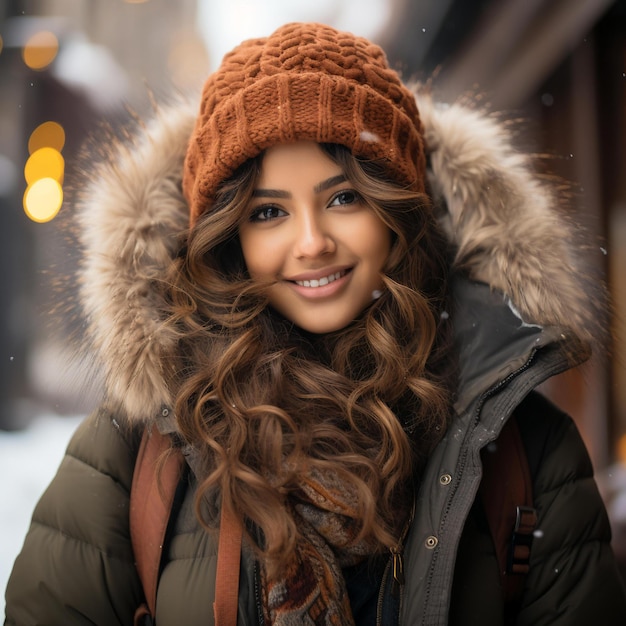 une fille indienne avec un sourire