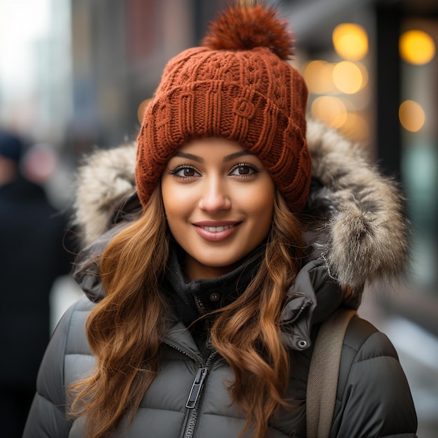 une fille indienne avec un sourire