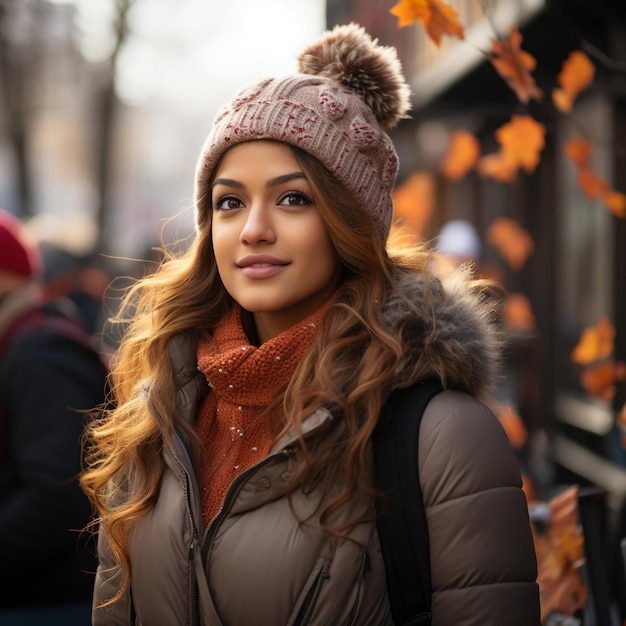 une fille indienne avec un sourire