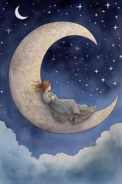 Une fille sur la lune