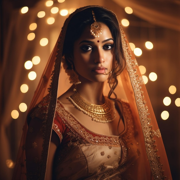 Fille de mariage indienne