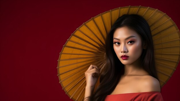 Photo une fille d'origine asiatique