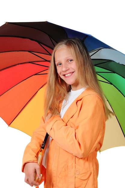 Fille avec le parapluie