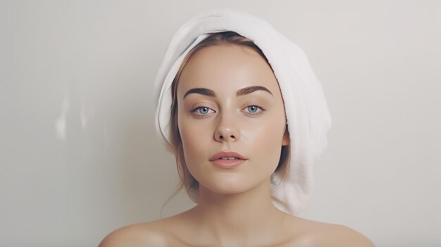 une fille profitant d'une journée au spa peau claire idéale pour les promotions de salon de beauté photos publicitaires