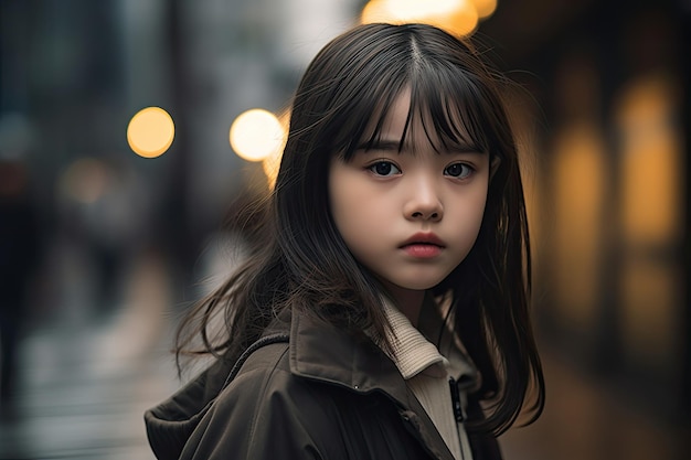 Une fille en regardant la caméra