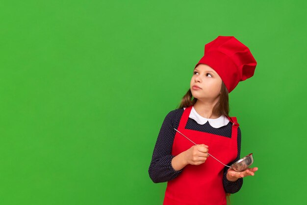 La fille rêve de devenir chef