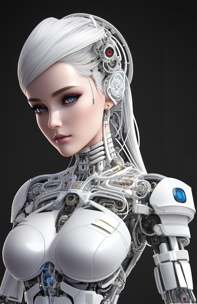 Fille robotique humanoïde AI intelligence artificielle
