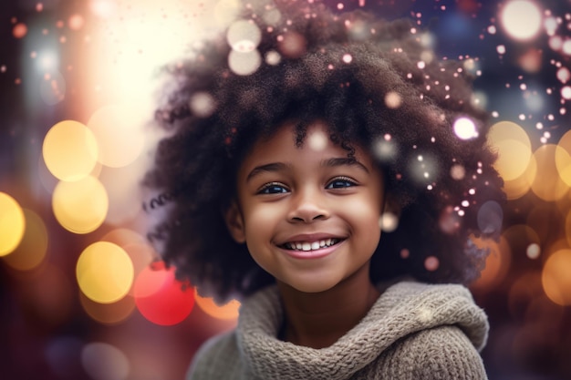 Une fille souriante et regardant la caméra