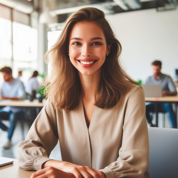 une fille souriante